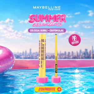 MAYBELLINE Mascara Colossal Bubble Black = Crayon the Colossal Kajal Black Offert Maroc