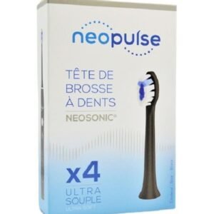 NEOPULSE Recharge 4 Tetes de Brosse à Dent Ultra Souple Noir Maroc