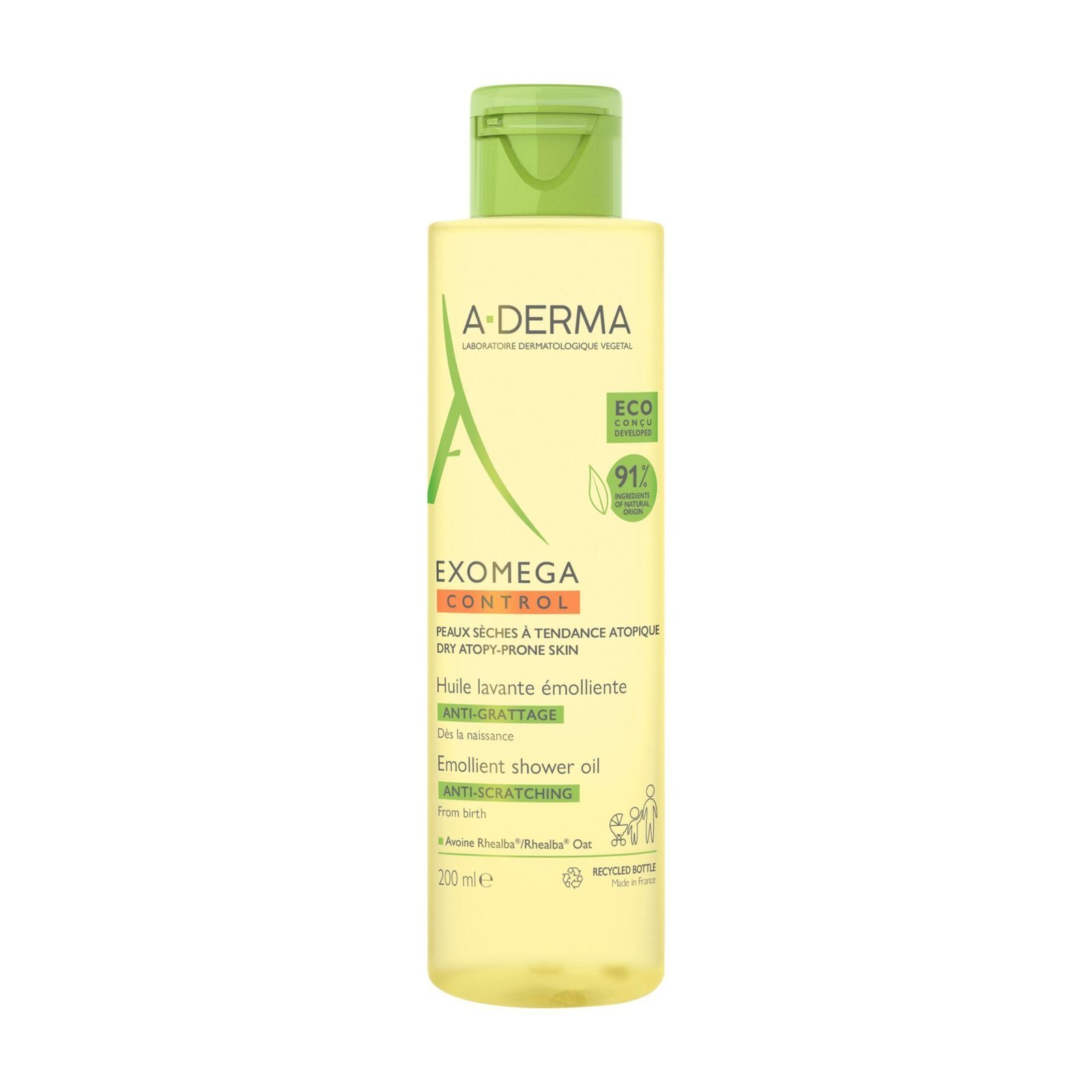 A-DERMA — Exomega Control Huile Lavante Émollient Anti-Grattage 200 ml Maroc