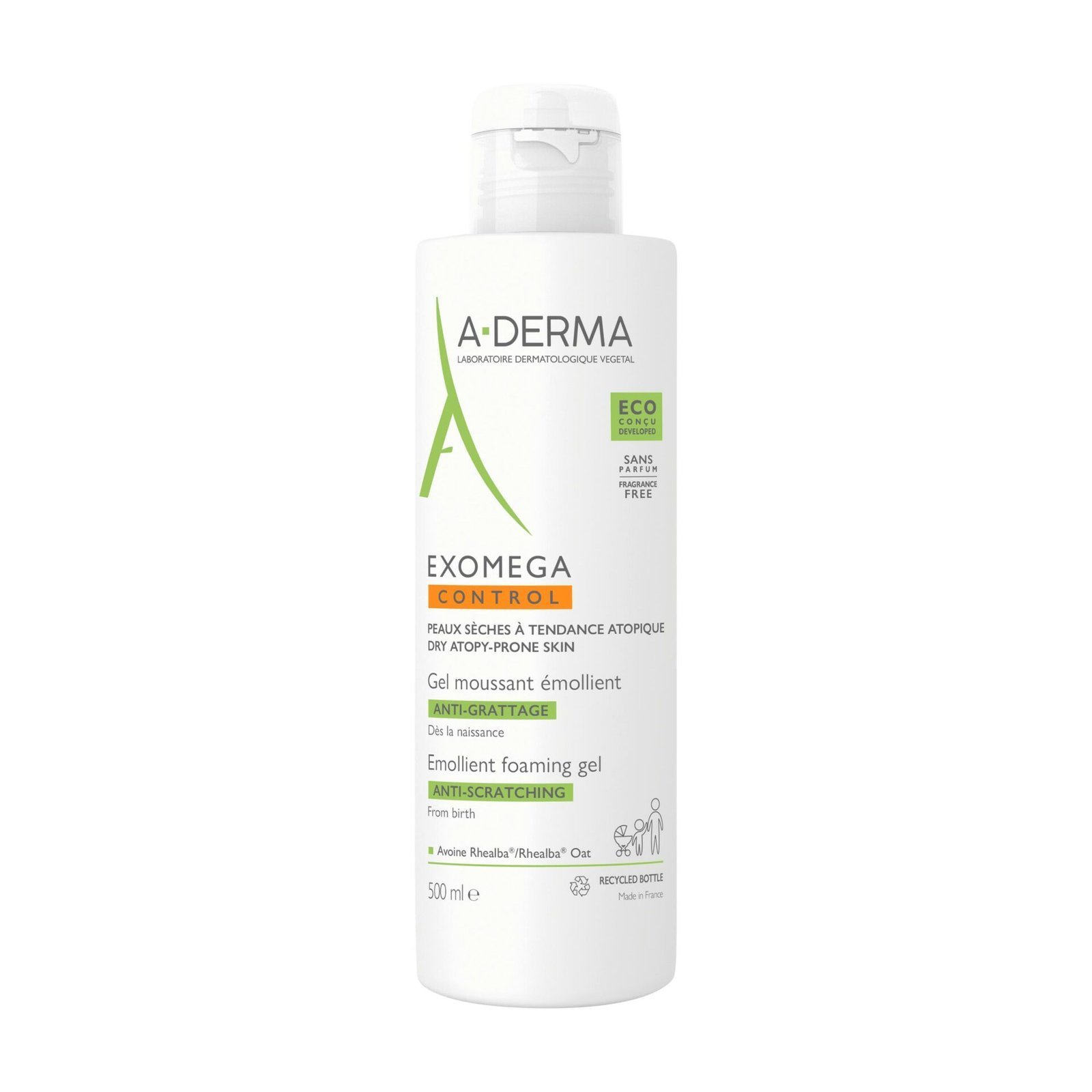 A-DERMA — Exomega Control Gel Moussant Émollient Anti-Grattage 500 ml Maroc