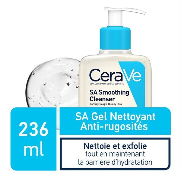 CeraVe Sa Gel Nettoyant Anti-Rugosités Peau Sèche et Rugueuse | 236ml Maroc