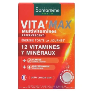 SANTAROME Vitamax Multivitamines Effervescent 30 Comprimes Maroc