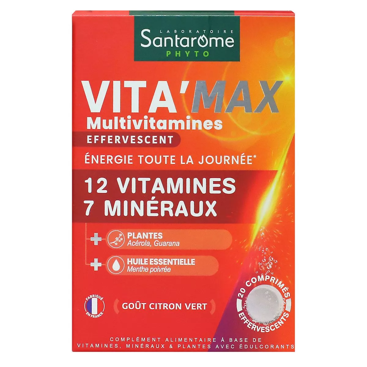 SANTAROME Vitamax Multivitamines Effervescent 30 Comprimes Maroc