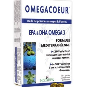 Holistica Omegacoeur Huile de Poisson – 60 Capsules Molles Maroc