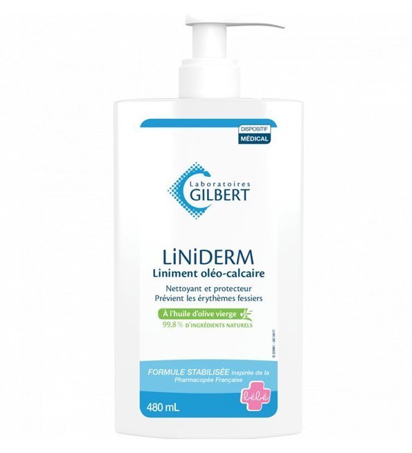 GILBERT Liniderm Liniment Oléo-Calcaire Flacon-Pompe – 480 ml Maroc