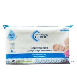 GILBERT Lingettes Bébé à L’eau Biodégradables – 70 Lingettes Maroc