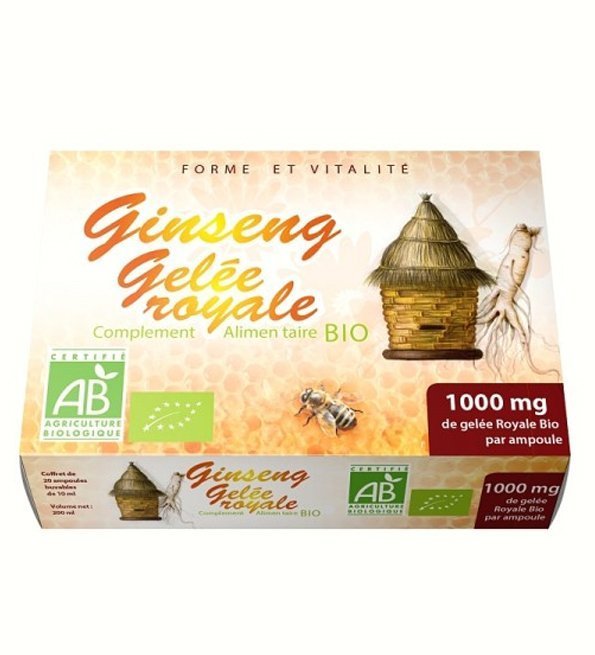 GPH Ginseng Gelee Royale Bio 20 Ampoules 1000mg Maroc