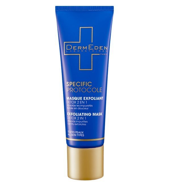 Dermeden Masque Exfoliant Detox 2en1 Tube – 50 ml Maroc
