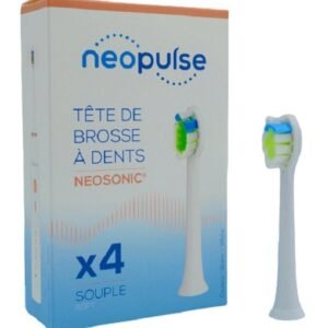 NEOPULSE Recharge 4 Tetes de Brosse à Dent Souple Blanc Maroc