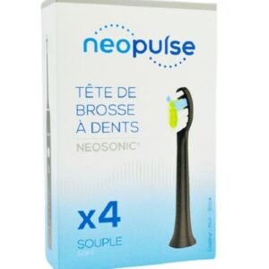 NEOPULSE Recharge 4 Tetes de Brosse à Dent Souple Noir Maroc