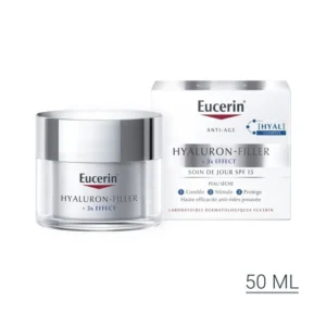 EUCERIN Hyaluron-Filler + 3x Effect Soin de Jour Peau Sèche SPF 15 Maroc