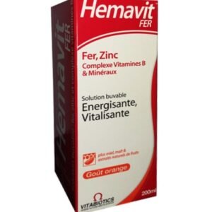 VITABIOTICS – Hemavit Fer Complexes Vitamines B et Minéraux Liquide – 200ml Maroc