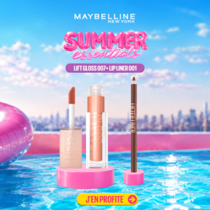MAYBELLINE Lift Gloss 007 Amer 5.4ml+lift Liner 001 Cross the Line Pack Maroc