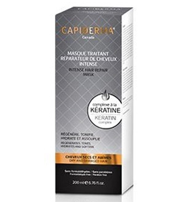 Capiderma – Masque Traitant Réparateur de Cheveux Intense à la Kératine – 200 ml Maroc