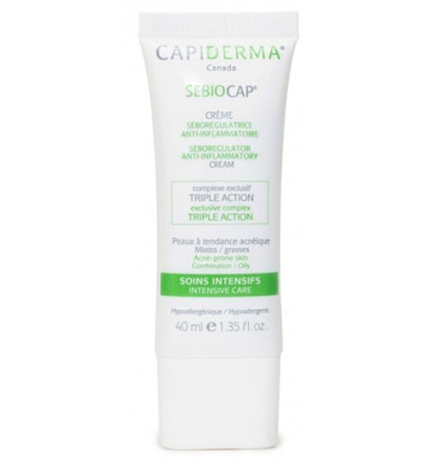 CAPIDERMA – Sebiocap Crème Anti-Inflammation pour Peaux à Tendance Acnéique – 40 ml Maroc