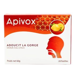 Apivox Adoucit la Gorge Saveur Miel Citron 60g Maroc