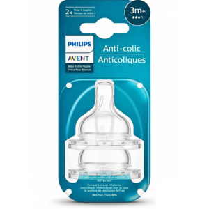 AVENT Tetine Anti-Colic Flow3 +3m Reference Scy763/02 Maroc