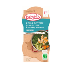 BABYBIO Bol Pomme de Terre Epinard Saumon 2 X 200g Maroc