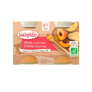 BABYBIO Petit Pot Peche 2 X 130g Maroc