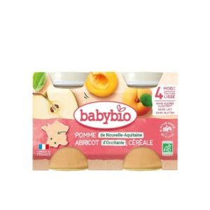 BABYBIO Petit Pot Pomme Abricot Cereales 2 X 130g Maroc