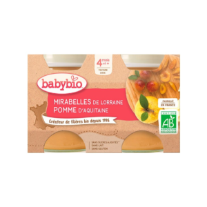 BABYBIO Pot Mirabelle Pomme 2 X 130g Maroc