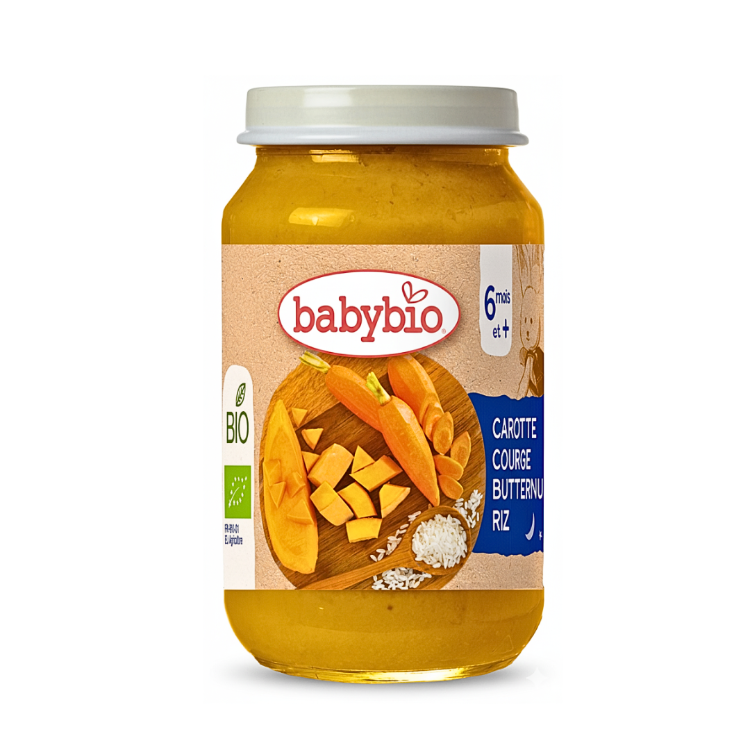 BABYBIO Petit Pot Carotte Courge Butternut Riz 200g Maroc