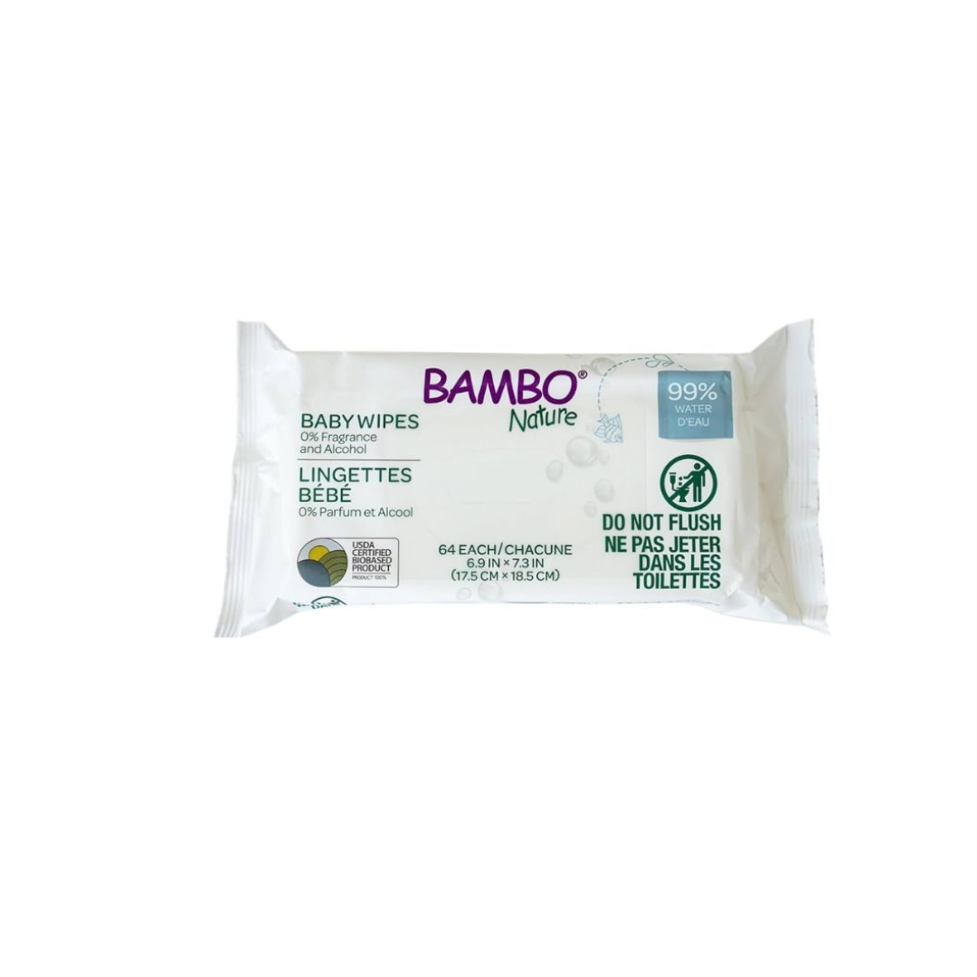 BAMBO NATURE Lingettes Nature 64 Pieces Maroc