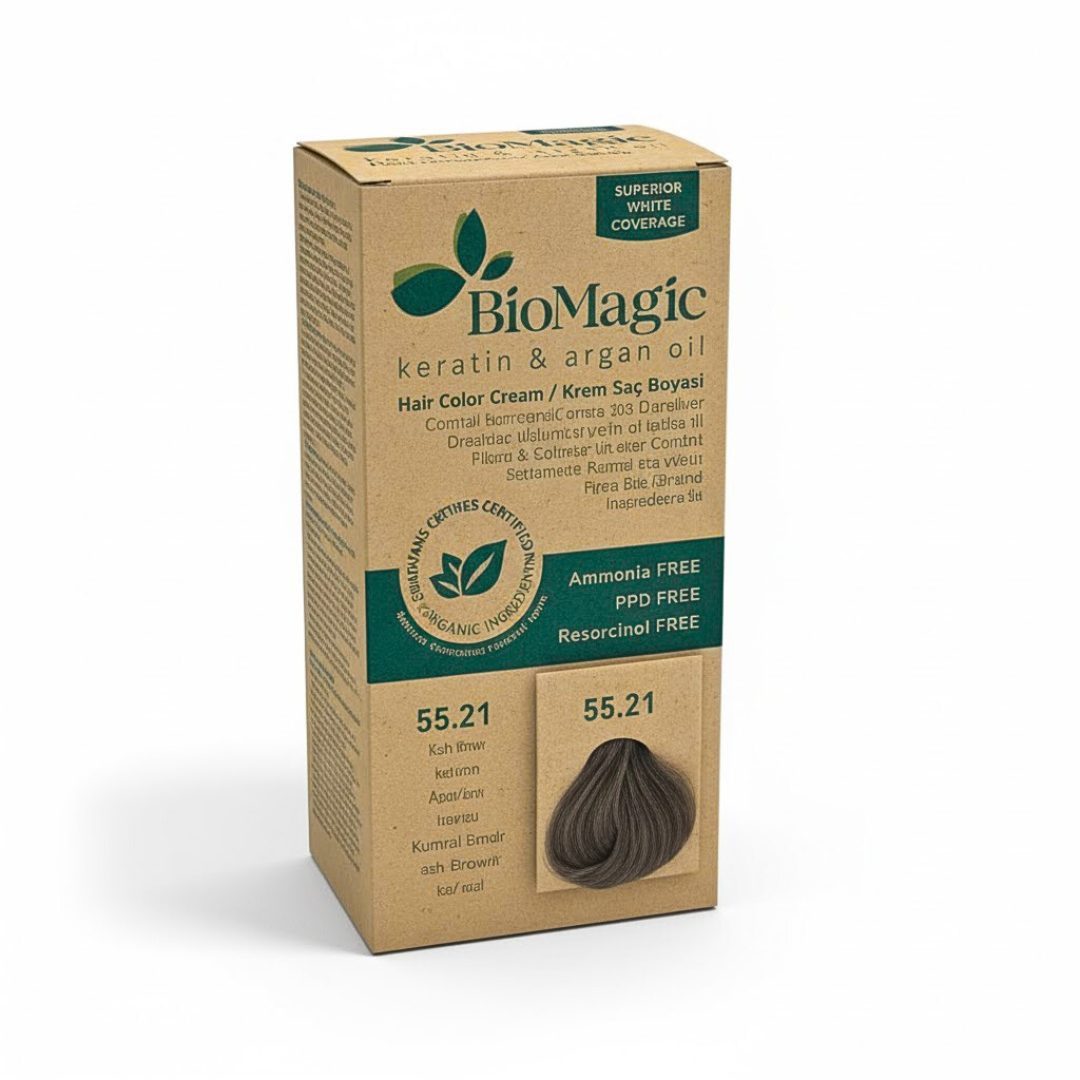 Bio Magic Biomagic Hair Color Cream Kit 55/21 Iced Brown Maroc