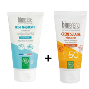 BIOREGENA Creme Solaire Bebe Spf50+ 40ml+creme Regenerante 150ml Pack Maroc