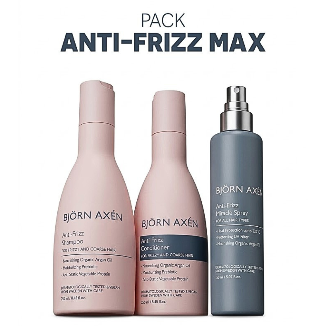 Bjorn Axen Anti-Frizz Max Shampoing+Conditioner+Miracle Spray Pack Maroc