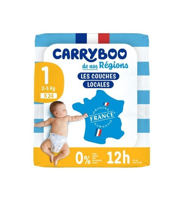 CARRYBOO Couches T1 2-5kg 24 Unites Maroc