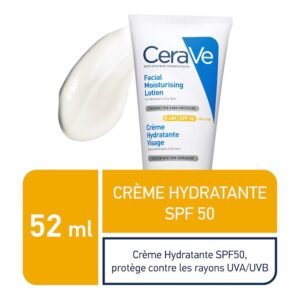 CeraVe Crème Hydratante Visage Spf50 Peaux Normales à Sèches | 52ml Maroc
