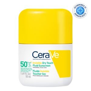 CeraVe Fluide Invisible Toucher Sec Spf50+ | Peau Normale à Grasses | Tendance Acnéique | 50ml Maroc