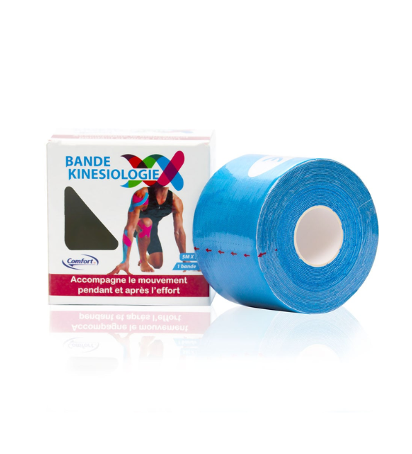 COMFORT Bande Kinesiologie 5mx5cm Bleu Maroc