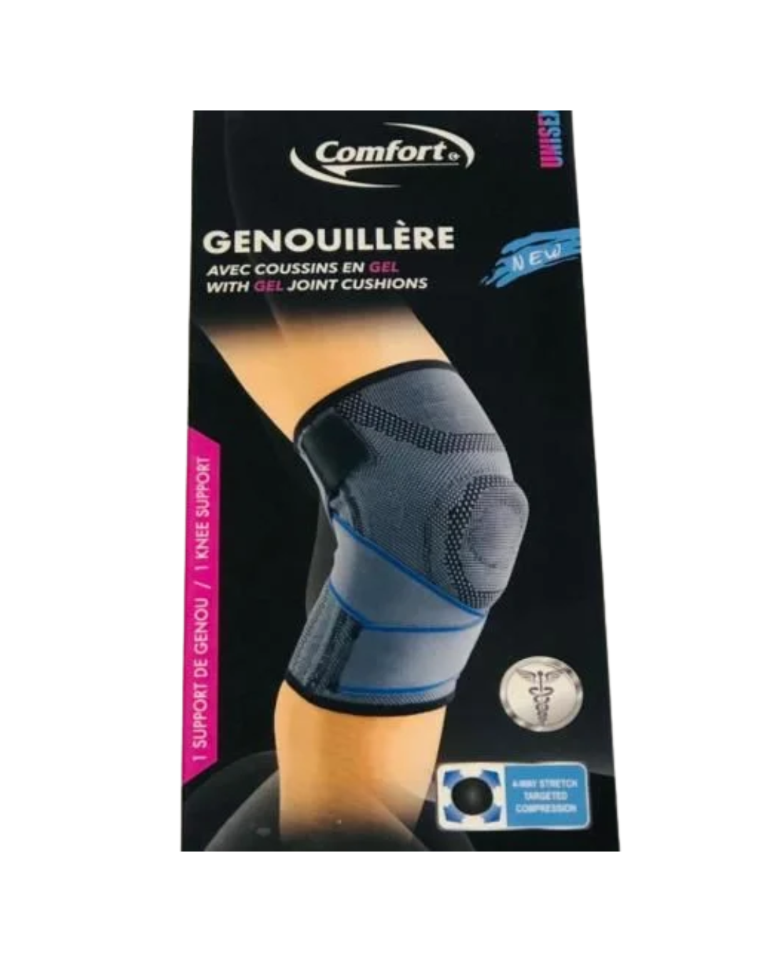 COMFORT Genouillere Starpping Noir Medium-Large Maroc