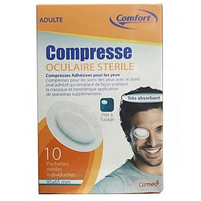 COMFORT Compresse Oculaire Adulte 10 Pièces Maroc