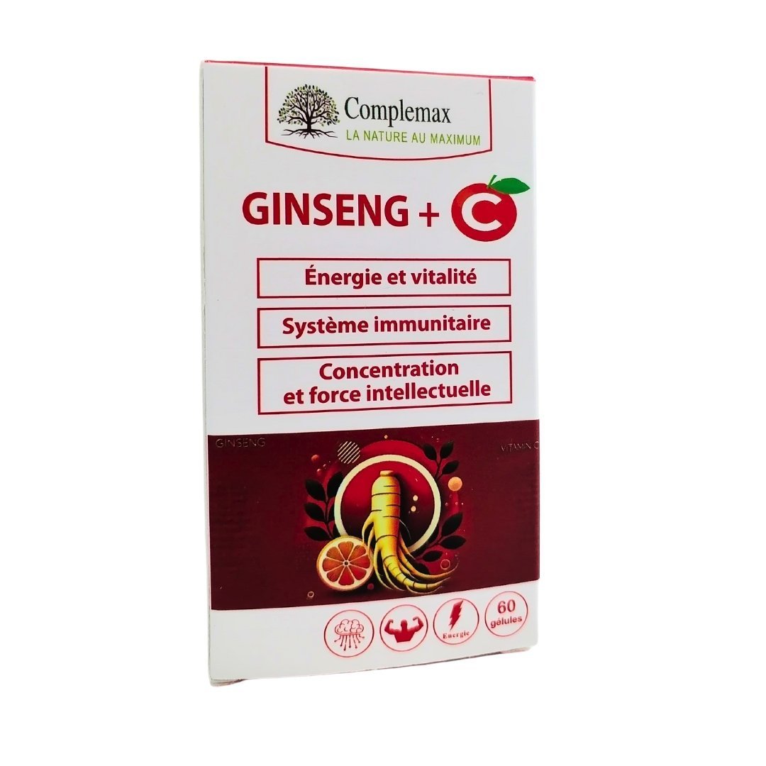 COMPLEMAX Ginseng + C 60 Gelules Maroc