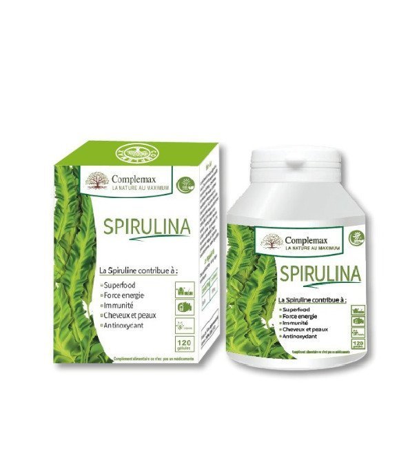 COMPLEMAX Spiruline + Vitamine C 400mg 120 Gelules Maroc