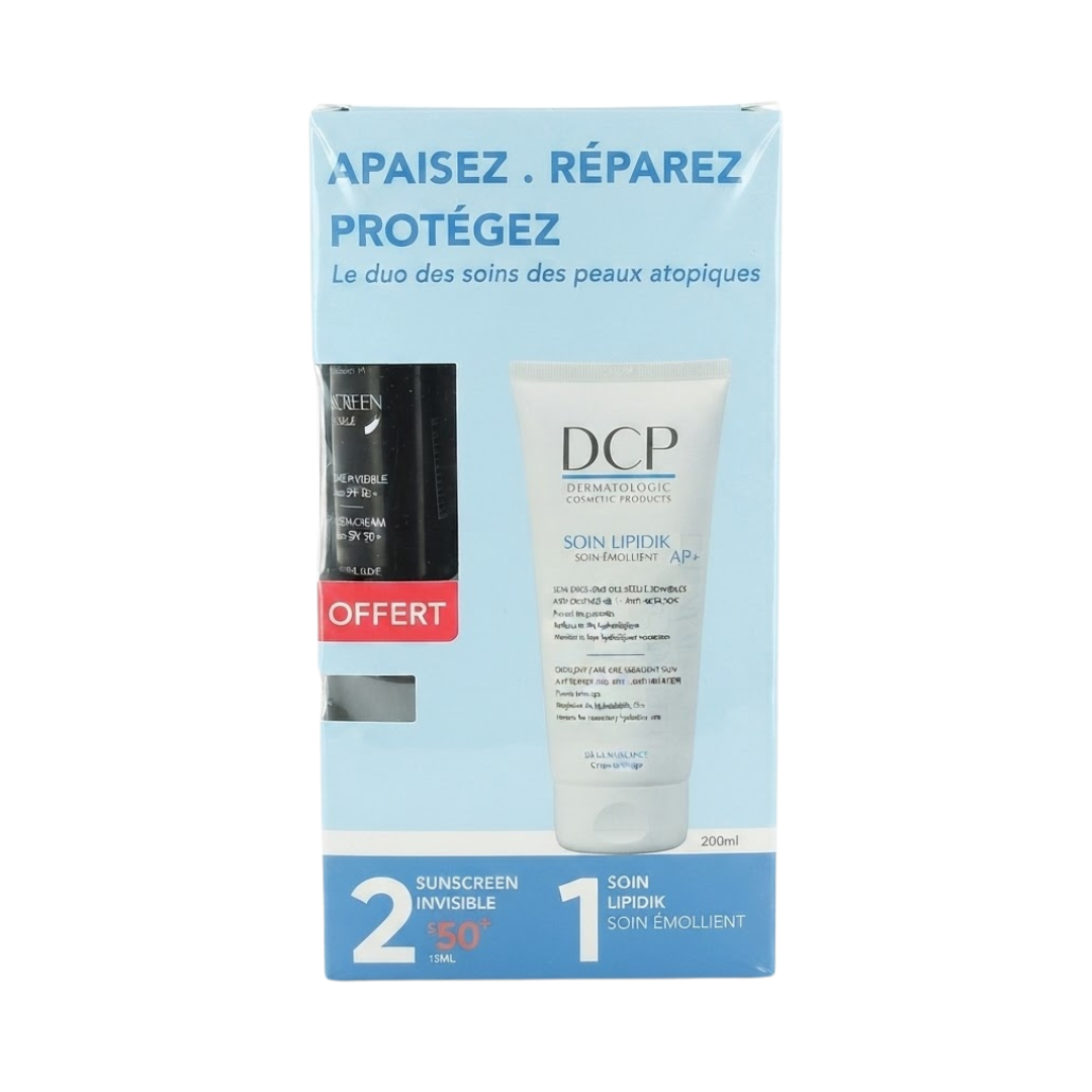 DCP Soin Lipidik Ap+ 200ml + Mini Sunscreen Ecran 15ml Offert Maroc