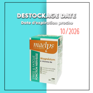Maelys Magnésium Et Vitamine B6 – 30 Gélules – Destockage Date Maroc