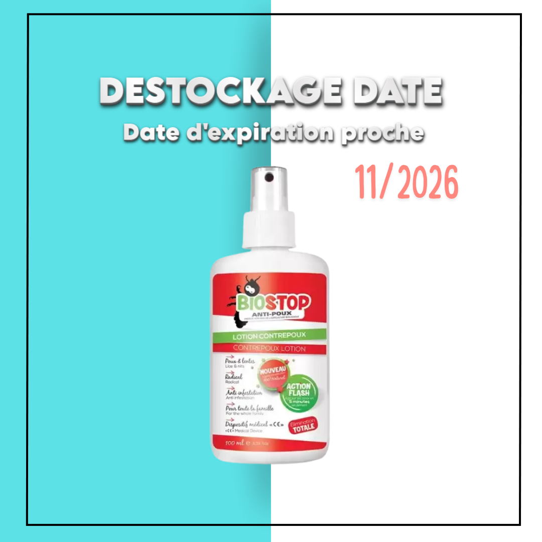 Biostop Lotion anti-poux – 100ml – Destockage Maroc