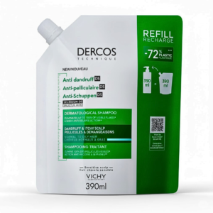 VICHY Dercos Shampoing Anti-Pelliculaire Cheveux Gras Refill Recharge 390ml Maroc