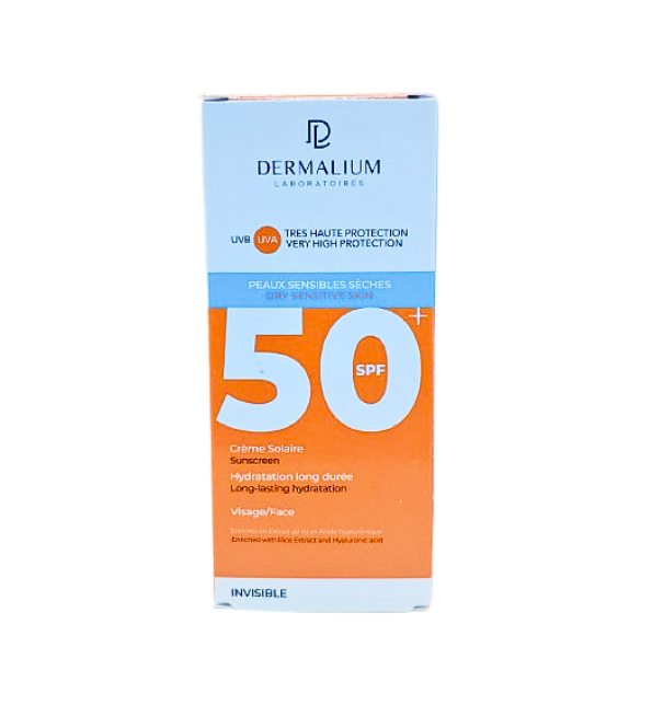 DERMALIUM Ecran Solaire Peaux Sensibles Seches Spf50+ 50ml Maroc