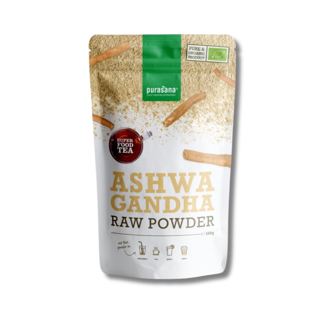 Poudre D’ashwaganda Bio – 100 gr – Purasana Maroc