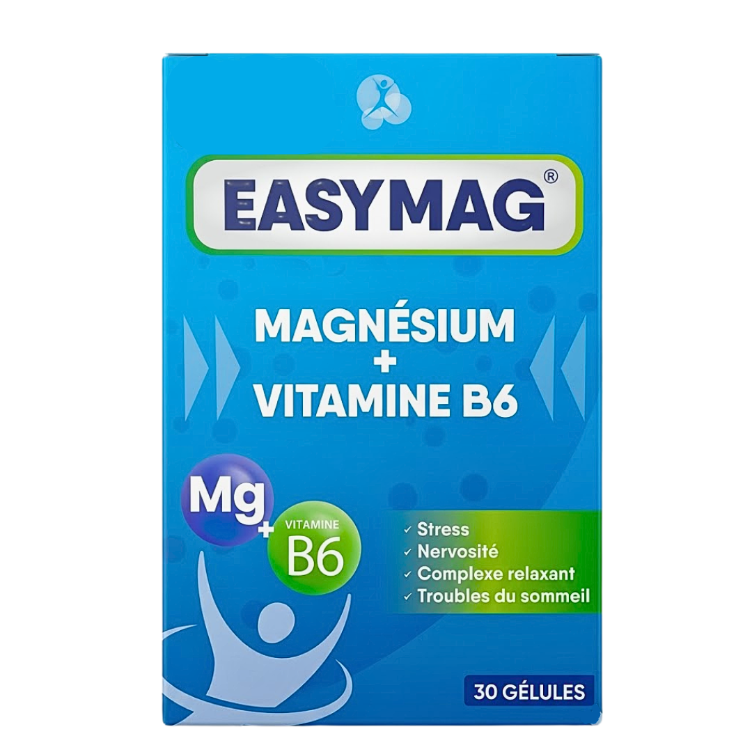 Easymag Magnesium+vitamine B6 30gelules Maroc