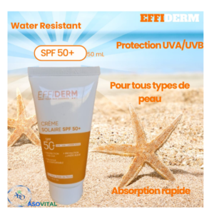 Effiderm Creme Solaire Spf50+ 50ml Maroc