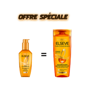 Elseve L’Oreal Paris Elseve Huile Extraodinaire Cheveux tres Secs shampooing 200ml+Serum 100ml Maroc