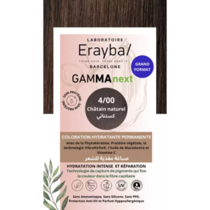 Erayba Gamma Next Coloration 4/00 chatin naturel Coloration Hydratante Permanente Maroc