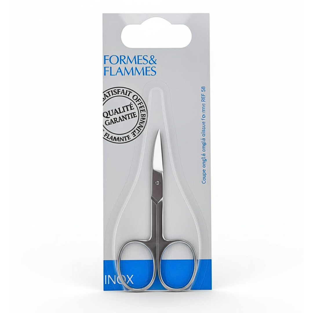 Formes&flammes Ciseaux a Ongles Courbes Acier Forge Inoxydable Poli Refrence82 Maroc