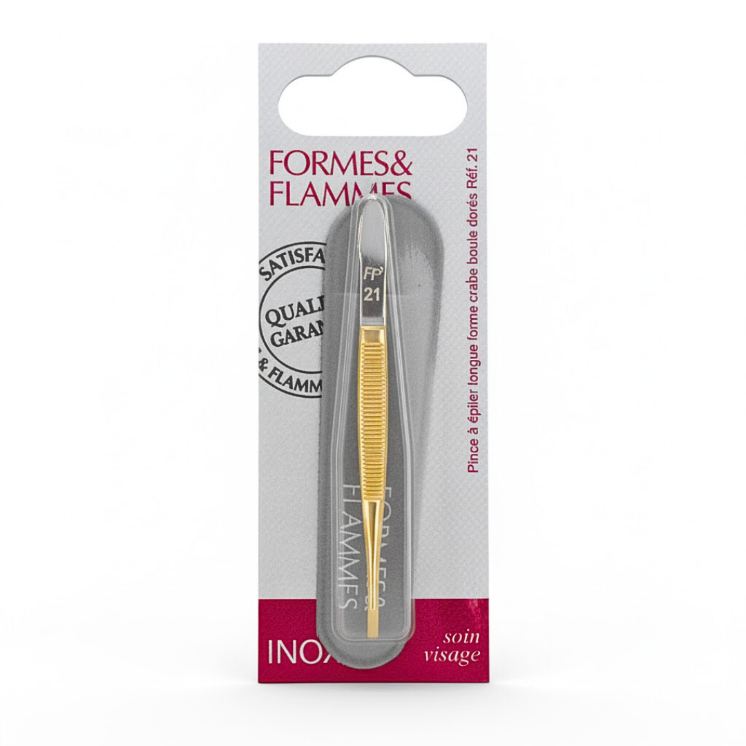 Formes&flammes Pince a Epiler Acier Forge Chrome Mors Etroits Carres 8cm Refrence 10 Maroc